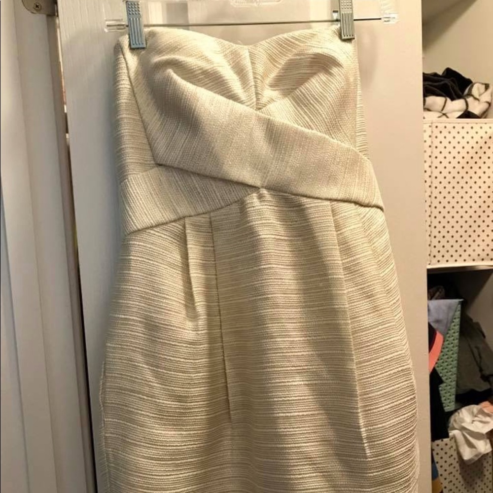 NWT Strapless Fable Gold Dress WITH POCKETS